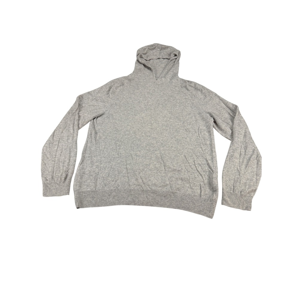 The Cashmere Project Heather Gray 100% Cashmere Hoodie Sweater Womens XL